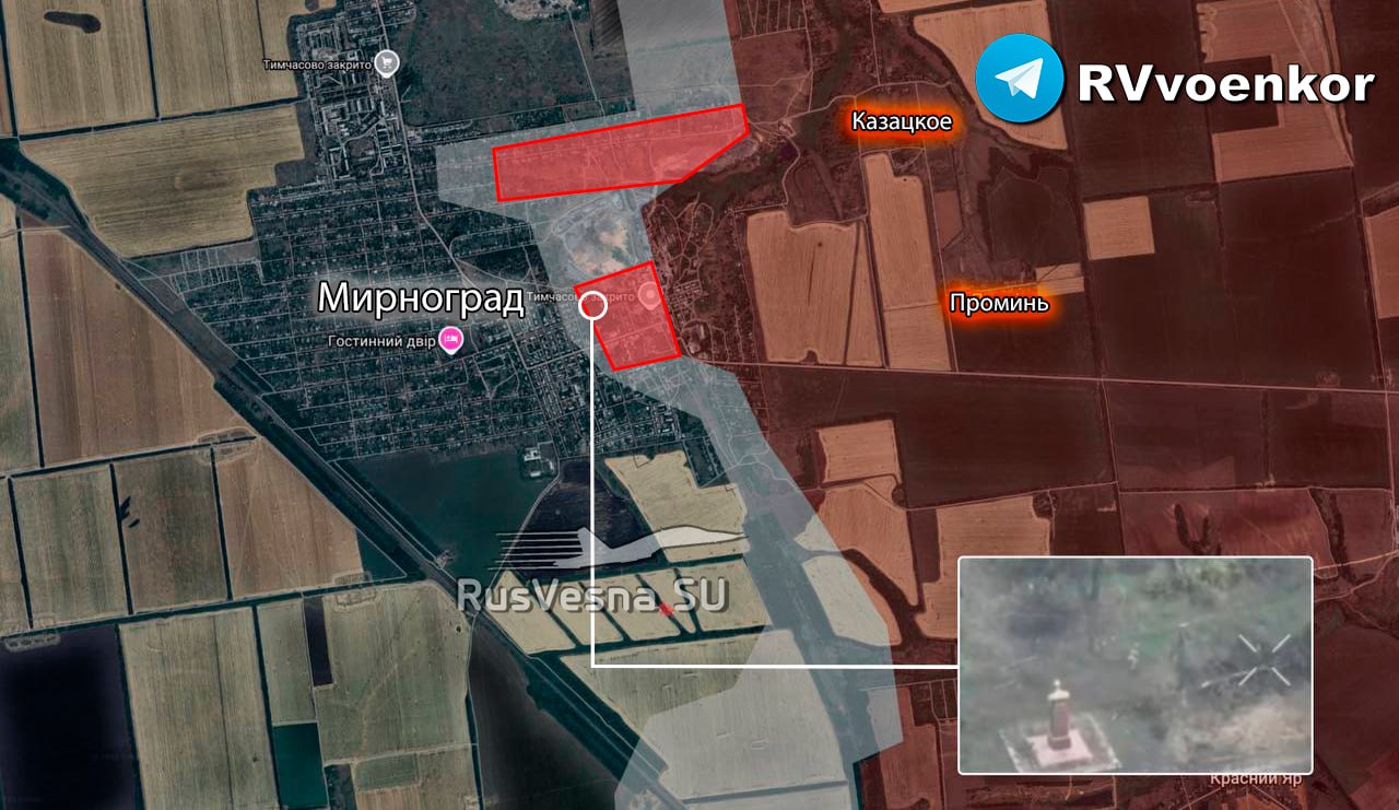 Армия России штурмует Мирноград, продвигаясь к центру!