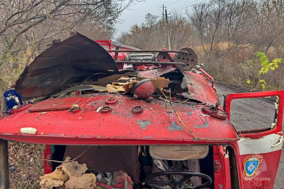 В Горловке из-за атаки БПЛА-камикадзе пострадали четверо сотрудников МЧС России