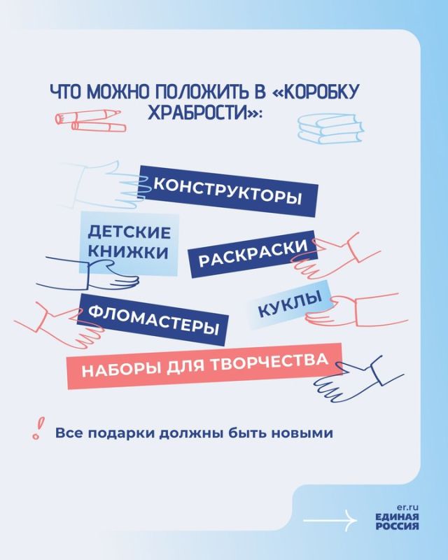 Единая Россия запустила ежегодную акцию «Коробка храбрости» Единая Россия запустила ежегодную акцию «Коробка храбрости»