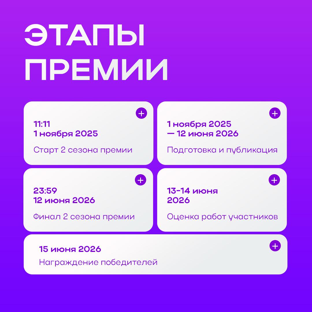 Начинаем второй сезон премии Начинаем второй сезон премии
