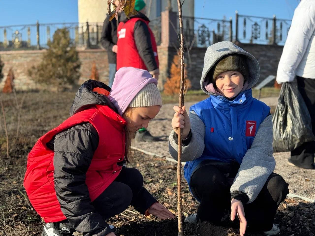 Александр Шатов: Представители Шахтерского округа и Усть-Донецкого района высадили деревья на Саур-Могиле Александр Шатов: Представители Шахтерского округа и Усть-Донецкого района высадили деревья на Саур-Могиле