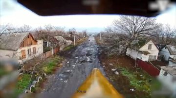 Мирный житель села Гришино, к северу-западу от Покровска, и FPV-дрон "Рубикона", облетевший его стороной