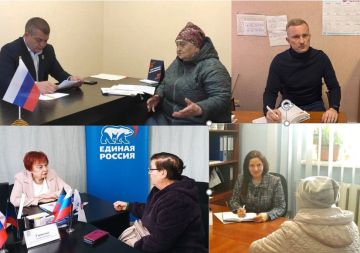 ПРИЕМЫ ГРАЖДАН. Председатель Юрий Атаманов и депутаты Донецкого городского совета Александр Богачев, Ася Горшкова, Татьяна Жукова, Александр Иванченко, Виталий Калараш, Эдуард Момот, Сергей Остапенко, Константин Перков...