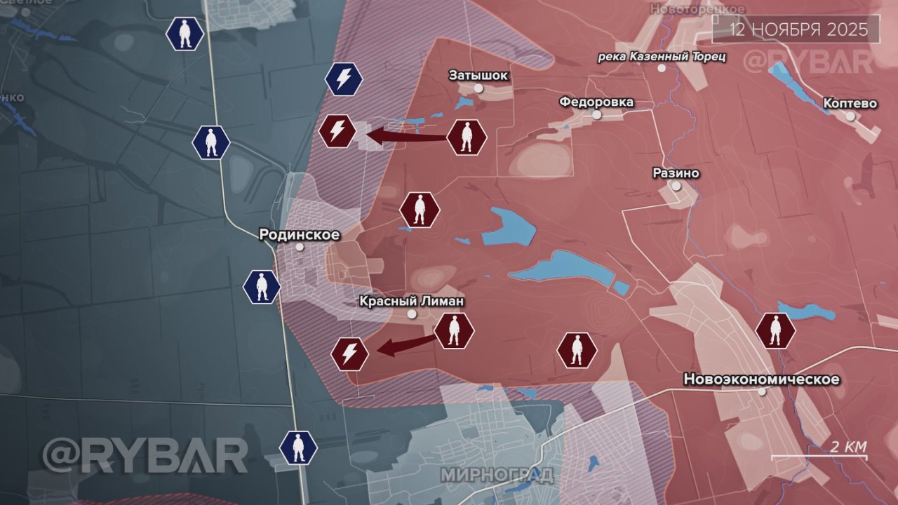 Контратаки ВСУ на Мирноградском выступе — разбор Рыбаря