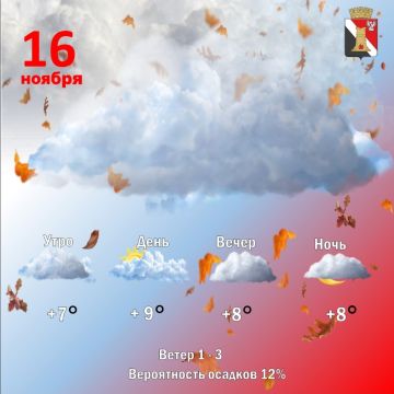 Игорь Мартынов: Погода 16 ноября, в городском округе Енакиево!