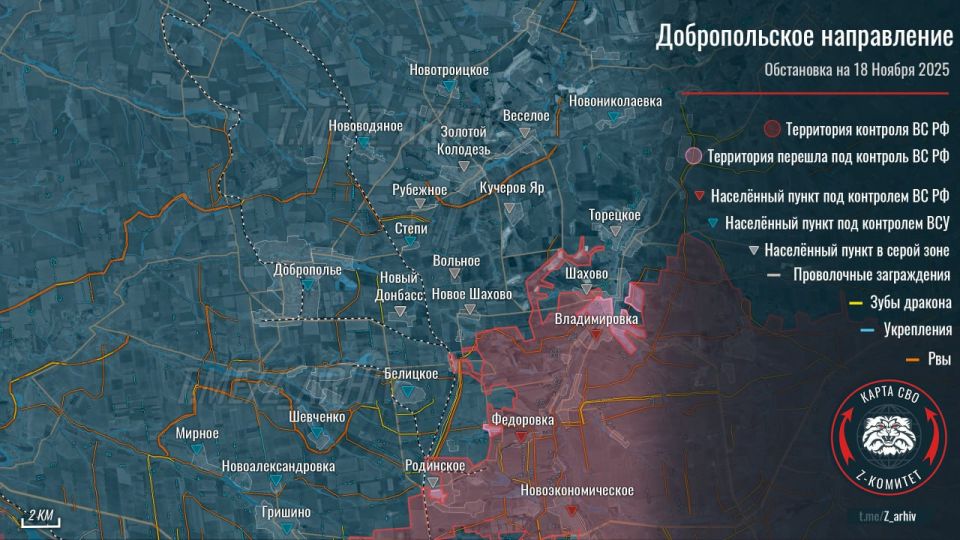 Подразделения российской армии продолжают наступление, добившись продвижения в районе Димитрова (Мирнограда) Подразделения российской армии продолжают наступление, добившись продвижения в районе Димитрова (Мирнограда)