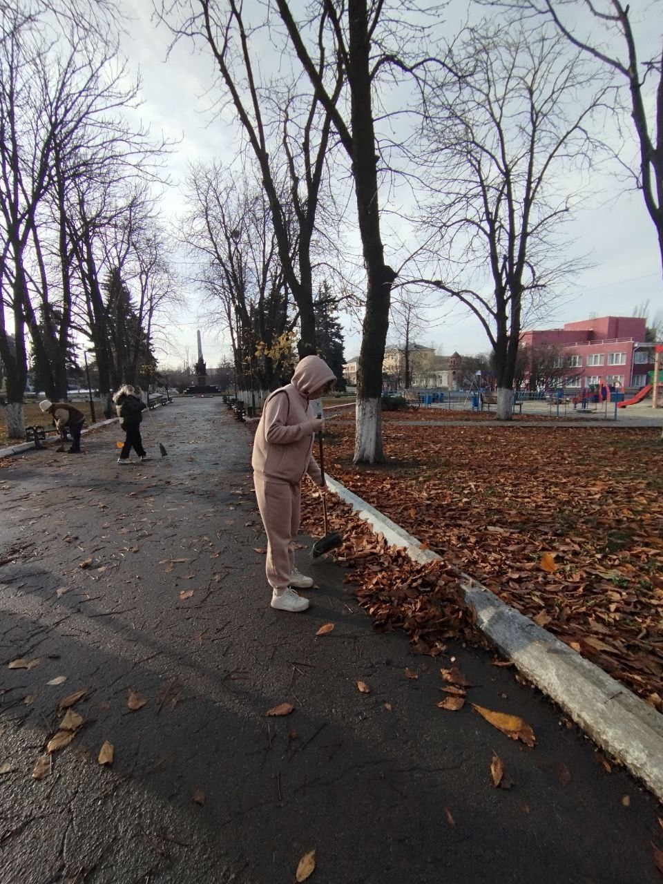Сегодня, 18 ноября, преподаватели МБУДО «Дебальцевская школа искусств» приняли участие в экологическом субботнике, очистив от опавших листьев аллею возле родной школы!