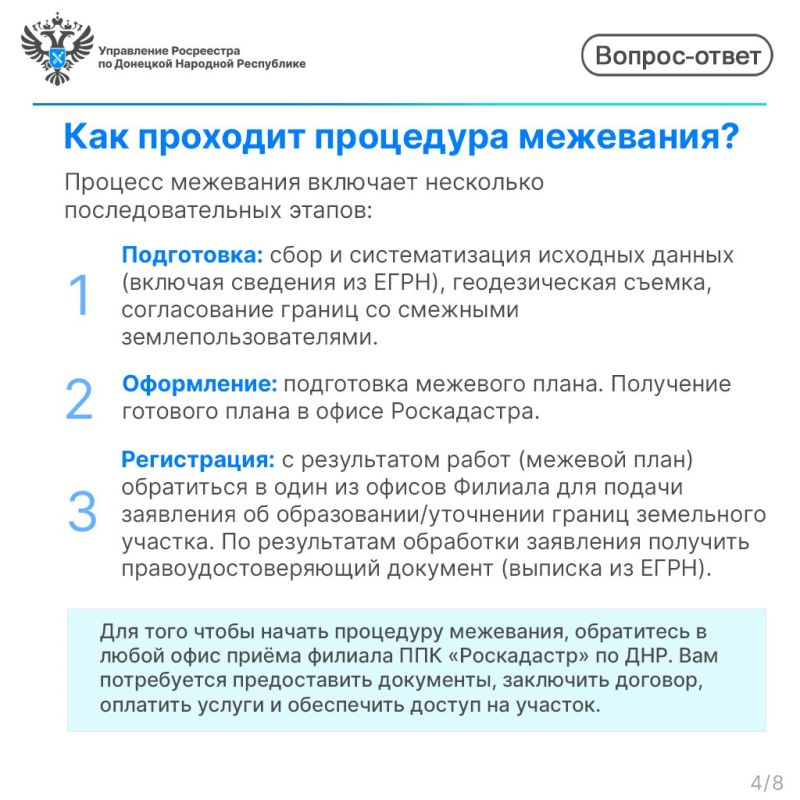 Управление Росреестра по ДНР информирует: Что такое межевание земельного участка? Управление Росреестра по ДНР информирует: Что такое межевание земельного участка?
