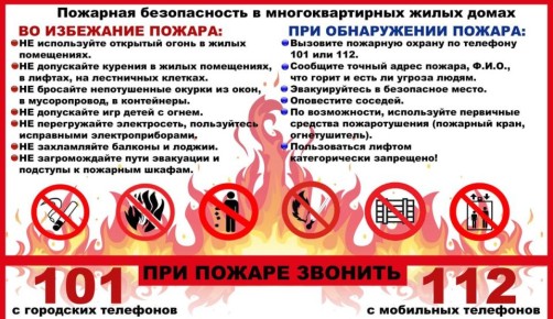 Внимание! Пожарная безопасность в многоквартирных домах!