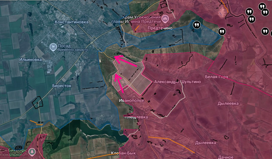 Бойцы 150-й МСД и 3-го АК после освобождения Иванополья продвинулись южнее Константиновки в ДНР, сообщает Анатолий Радов