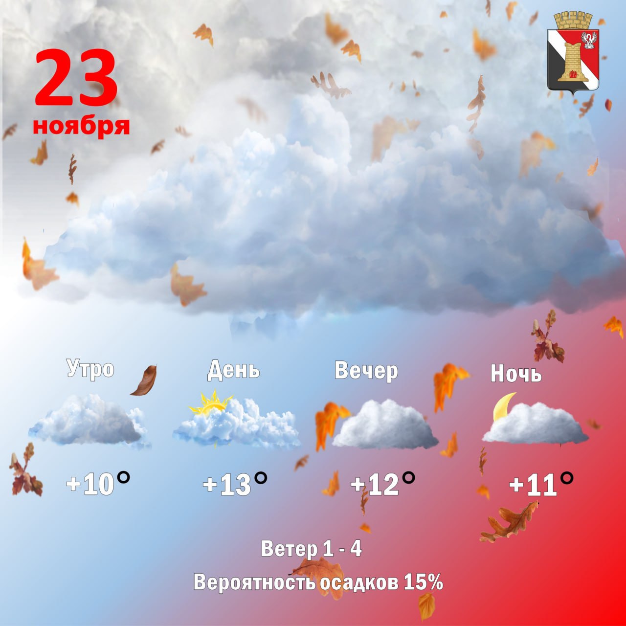 Игорь Мартынов: Погода 23 ноября, в городском округе Енакиево!