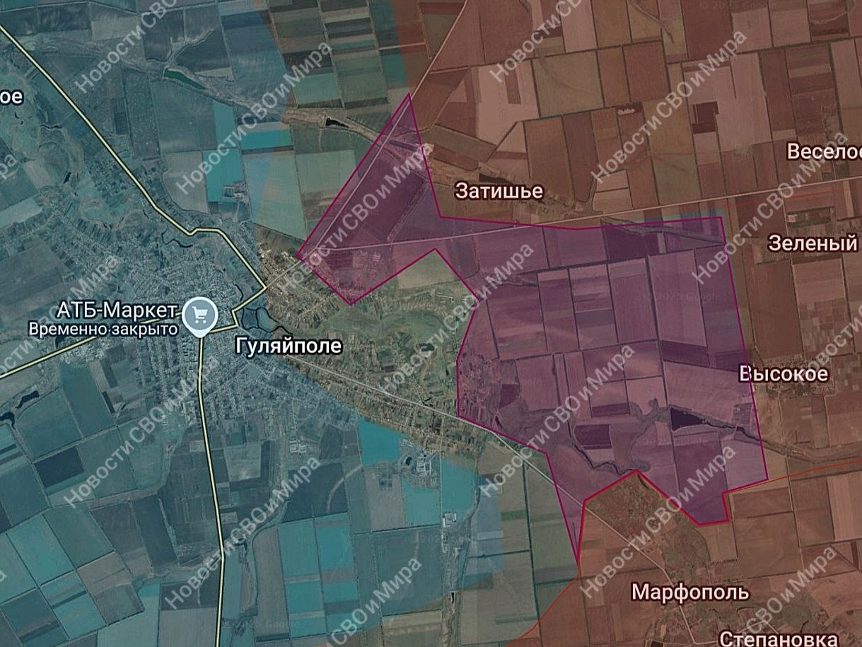 Со вчера на окраинах Гуляйполя уже завязались бои