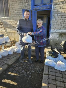 Алексей Кулемзин: Сегодня жителям села Спартак доставили продуктовые наборы и бытовую химию