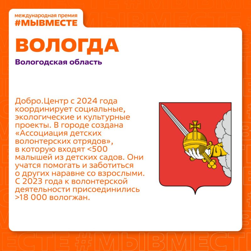 Муниципальные образования и моногорода: финалисты Премии #МЫВМЕСТЕ-2025! Муниципальные образования и моногорода: финалисты Премии #МЫВМЕСТЕ-2025!