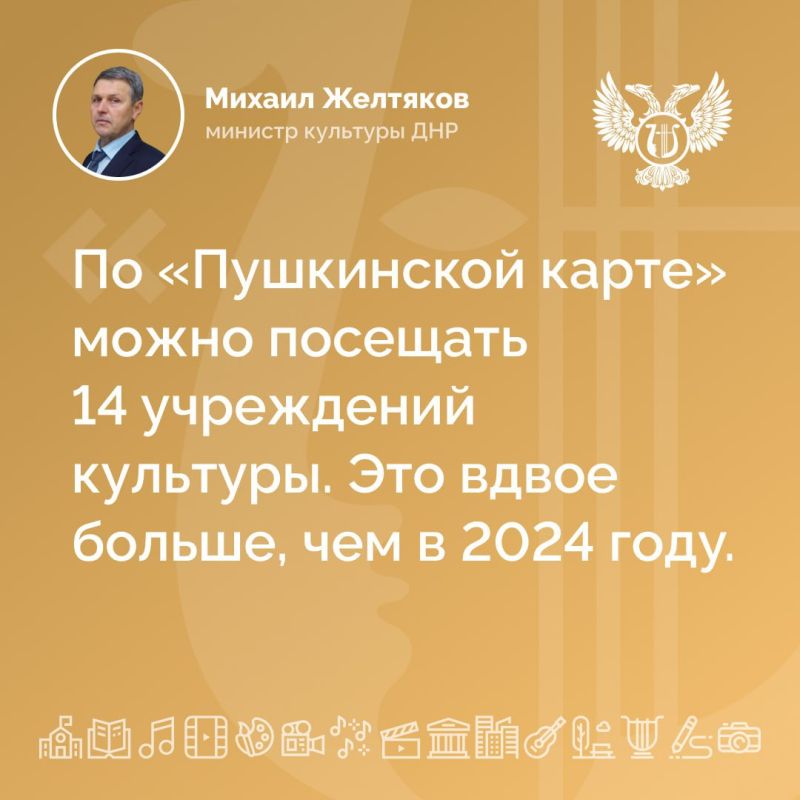 Более ста мероприятий к 80-летию Победы проведено Министерством культуры ДНР, а в акции «Культурный Донбасс» приняли участие 100 тысяч жителей республики Более ста мероприятий к 80-летию Победы проведено Министерством культуры ДНР, а в акции «Культурный Донбасс» приняли участие 100 тысяч жителей республики