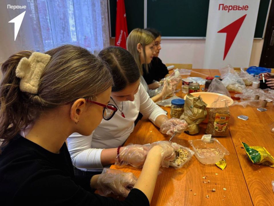 Шары с кормом для птиц. В Докучаевске наши волонтеры собрались, чтобы подготовить корма для пернатых Шары с кормом для птиц. В Докучаевске наши волонтеры собрались, чтобы подготовить корма для пернатых