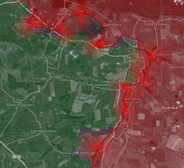 «На Северском направлении российские войска пробились в центр Северска и стремятся закрепиться на занятых рубежах, идут бои на юго-западе города