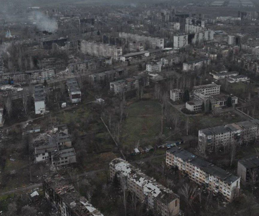 Константиновка, за которую идут интенсивные бои, с высоты птичьего полета Константиновка, за которую идут интенсивные бои, с высоты птичьего полета