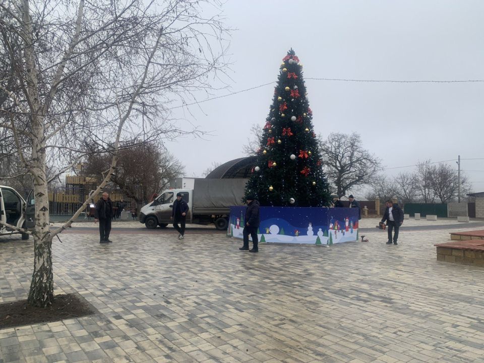 Создание праздничной атмосферы: в Мангуше украсили главную новогоднюю ёлку муниципального округа! Создание праздничной атмосферы: в Мангуше украсили главную новогоднюю ёлку муниципального округа!