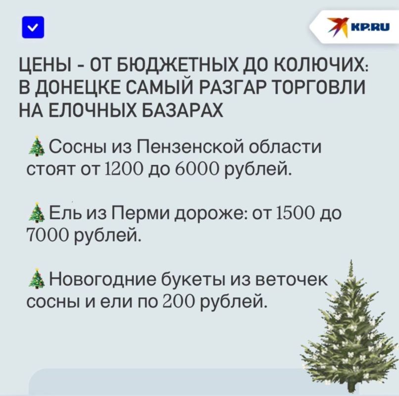 Корреспондент «КП Донецк» узнал, сколько в этом году стоят живые елки и украшения на них Корреспондент «КП Донецк» узнал, сколько в этом году стоят живые елки и украшения на них