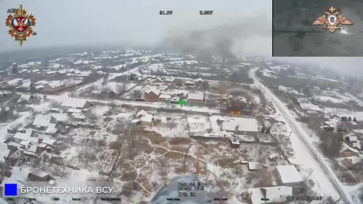 «Охотник» громит бронетранспортёр и автотранспорт ВСУ на Константиновском направлении