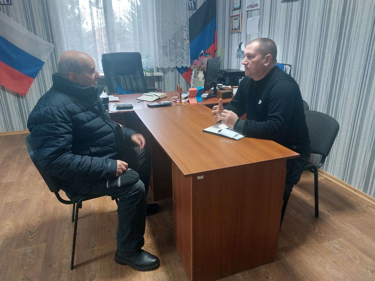 30 декабря 2025г., заместитель главы администрации городского округа Дебальцево Валерий Бессараб, провёл личный прием граждан в посёлке городского типа Мироновский