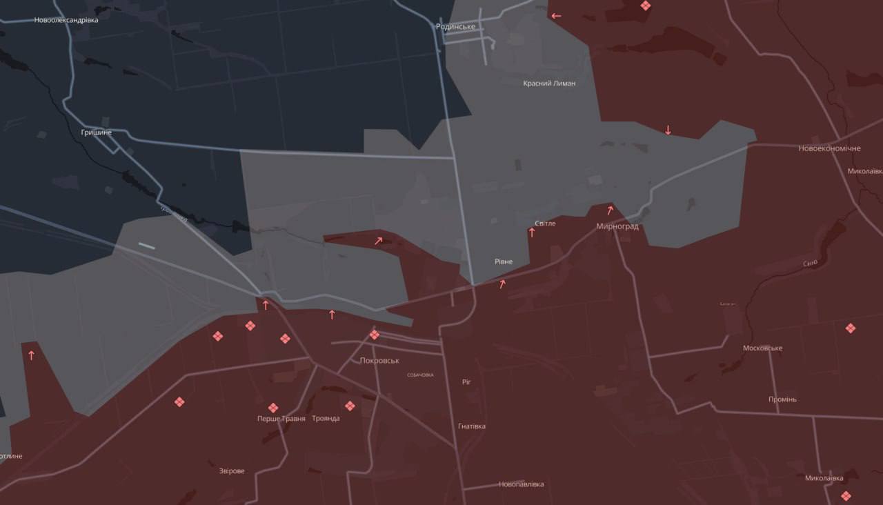 «ВС РФ продвинулись возле Мирнограда, Покровска и Светлого»