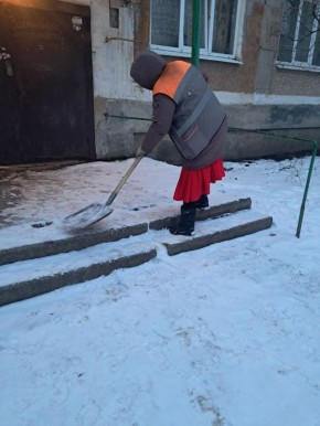 Зимнее содержание придомовых территорий Шахтерска 3 января