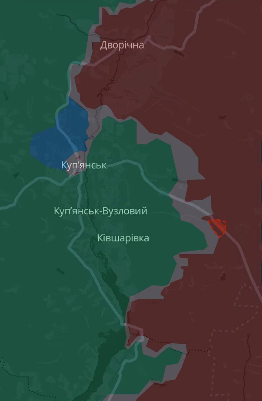 Армия РФ продвинулись недалеко от Купянска — в Степовой Новоселовке и у Константиновки в Донецкой области — это признаёт и украинский мониторинговый паблик DeepState