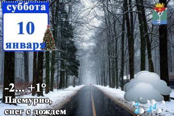 МЧС ДНР предупреждает:. 10 января в Республике ожидаются снег, мокрый снег, дождь в ДНР, по акватории Азовского моря дождь, мокрый снег, порывы ветра до 20 м/с