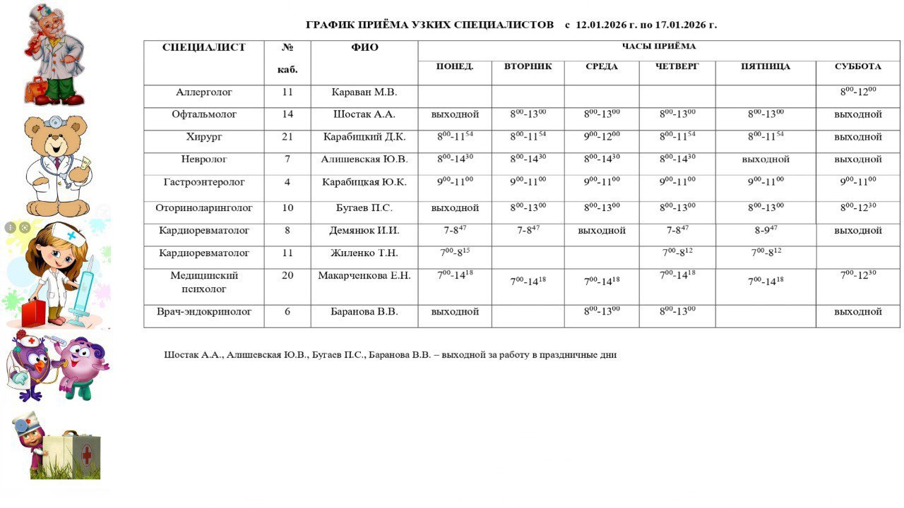 Иван Приходько: График работы специалистов ГБУ ДНР «ГДСП г.Горловки», ГБУ ДНР «Городской наркологический диспансер г. Горловки», ГБУ ДНР «ГПБ г. Горловки», ГБУ ДНР «ГПТД г.Горловки», ГБУ ДНР «ГДВД г.Горловки», ГБУ ДНР «ГСП... Иван Приходько: График работы специалистов ГБУ ДНР «ГДСП г.Горловки», ГБУ ДНР «Городской наркологический диспансер г. Горловки», ГБУ ДНР «ГПБ г. Горловки», ГБУ ДНР «ГПТД г.Горловки», ГБУ ДНР «ГДВД г.Горловки», ГБУ ДНР «ГСП...