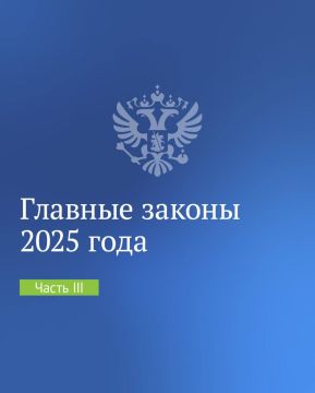 Третья часть главных законов 2025 года