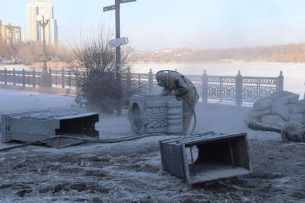 Виктория Мельникова: Вот так выглядит реставрация моста по пр. Ильича в Донецке