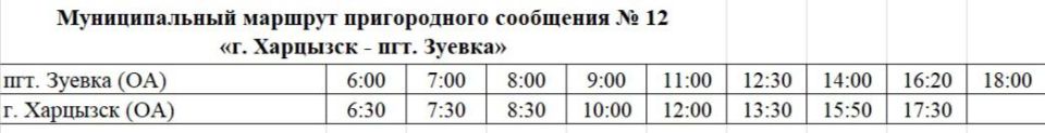 Актуальное расписание движения автобусов по муниципальным маршрутам регулярных перевозок на территории муниципального образования городской округ Харцызск Донецкой Народной Республики Актуальное расписание движения автобусов по муниципальным маршрутам регулярных перевозок на территории муниципального образования городской округ Харцызск Донецкой Народной Республики