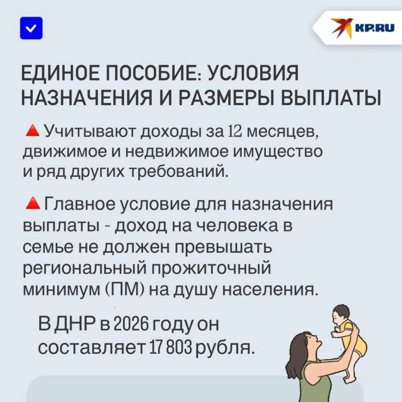 По каким особым правилам назначается единое пособие беременным женщинам и на детей в ДНР в 2026 году По каким особым правилам назначается единое пособие беременным женщинам и на детей в ДНР в 2026 году