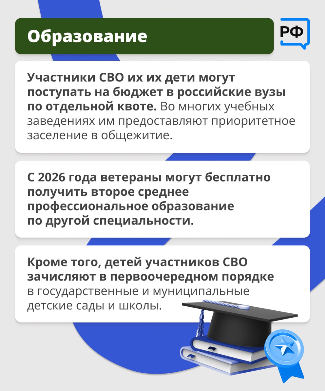«Долг и ответственность государства, всего нашего общества — это поддержка участников и ветеранов специальной военной операции, членов их семей», — подчёркивал Владимир Путин «Долг и ответственность государства, всего нашего общества — это поддержка участников и ветеранов специальной военной операции, членов их семей», — подчёркивал Владимир Путин