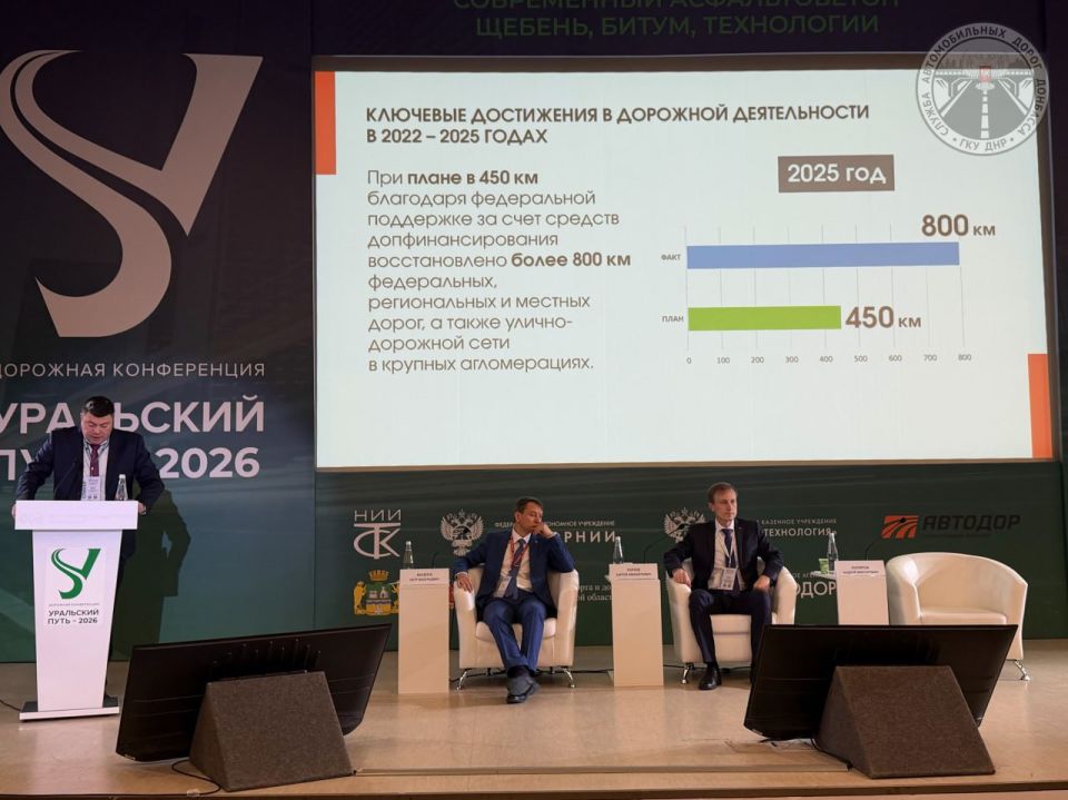 В Екатеринбурге проходит 8-я научно-практическая дорожная конференция «УРАЛЬСКИЙ ПУТЬ» – 2026 В Екатеринбурге проходит 8-я научно-практическая дорожная конференция «УРАЛЬСКИЙ ПУТЬ» – 2026
