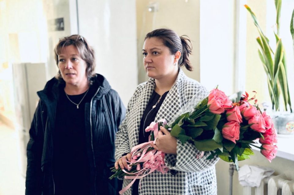 В пункте временного размещения принимают поздравление с 8 Марта В пункте временного размещения принимают поздравление с 8 Марта