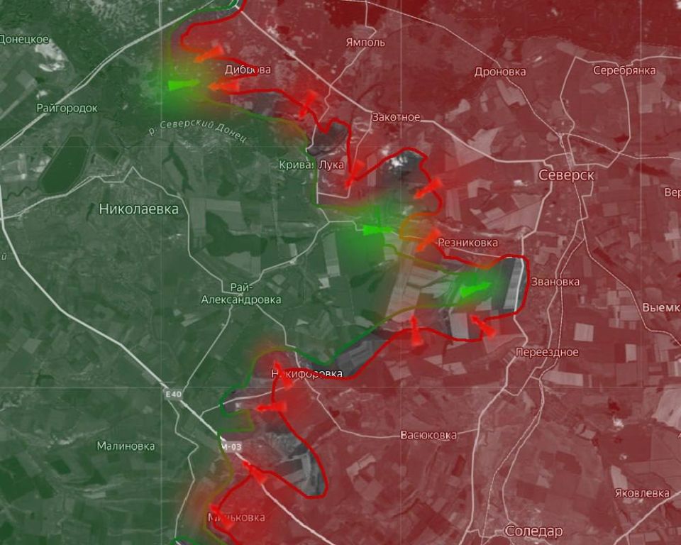 «На Славянском направлении российские войска продвигаются севернее Петровского, стремясь полностью закрыть «карман» на рубеже Резниковка – Свято-Петровское – Кузьминовка
