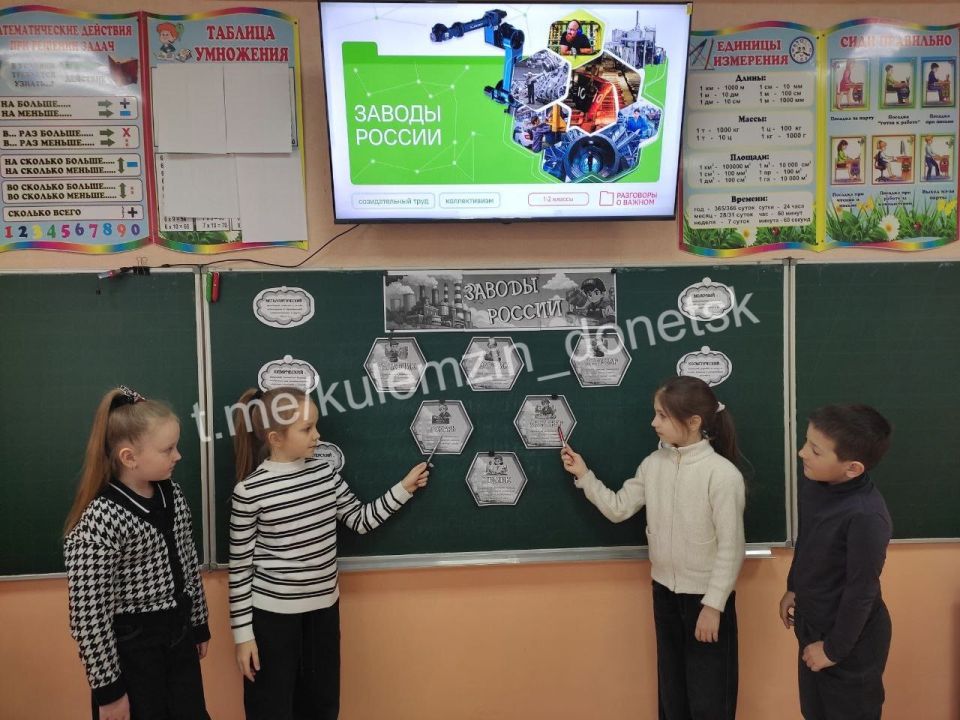 Сегодня в школах Донецка в рамках реализации программы курса внеурочной деятельности «Разговоры о важном» прошли занятия на тему «Заводы России» Сегодня в школах Донецка в рамках реализации программы курса внеурочной деятельности «Разговоры о важном» прошли занятия на тему «Заводы России»