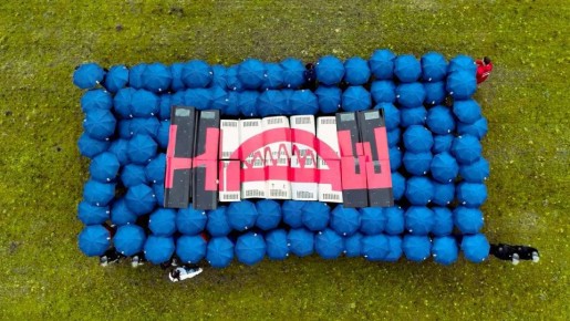 «НАШ!»: Молодежь ДНР провела масштабный флешмоб к годовщине воссоединения Крыма с Россией