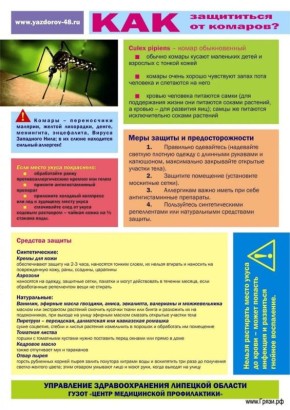 Внимание! Сезон комаров может быть опасен