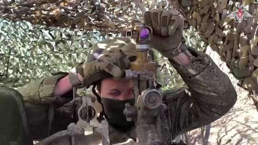 Минобороны России: 00:00 Расчет гаубицы «Гиацинт-Б» 83-го самоходного артиллерийского полка группировки «Запад» уничтожил пункт управления БПЛА противника на Краснолиманском направлении