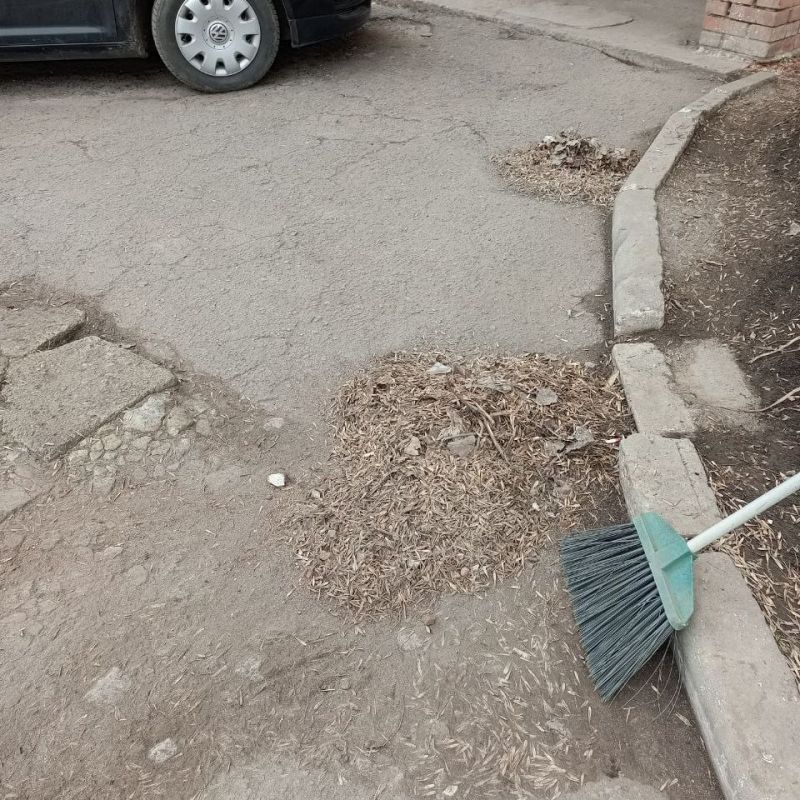 В Кировском поддерживают чистоту во дворах В Кировском поддерживают чистоту во дворах