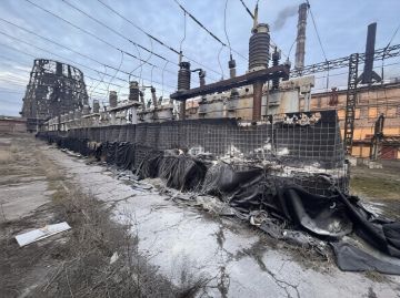 Так выглядит ТЭЦ в оккупированном ВСУ Краматорске (ДНР) после ударов ВС РФ