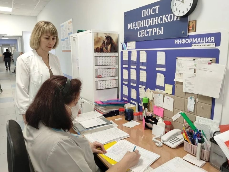 В первичном сосудистом отделении ГБУ ДНР «ЦГБ г. Снежное» продолжает работу кабинет реабилитации, который оснащен современным оборудованием для помощи в восстановлении пациентов после перенесенного неврологического... В первичном сосудистом отделении ГБУ ДНР «ЦГБ г. Снежное» продолжает работу кабинет реабилитации, который оснащен современным оборудованием для помощи в восстановлении пациентов после перенесенного неврологического...