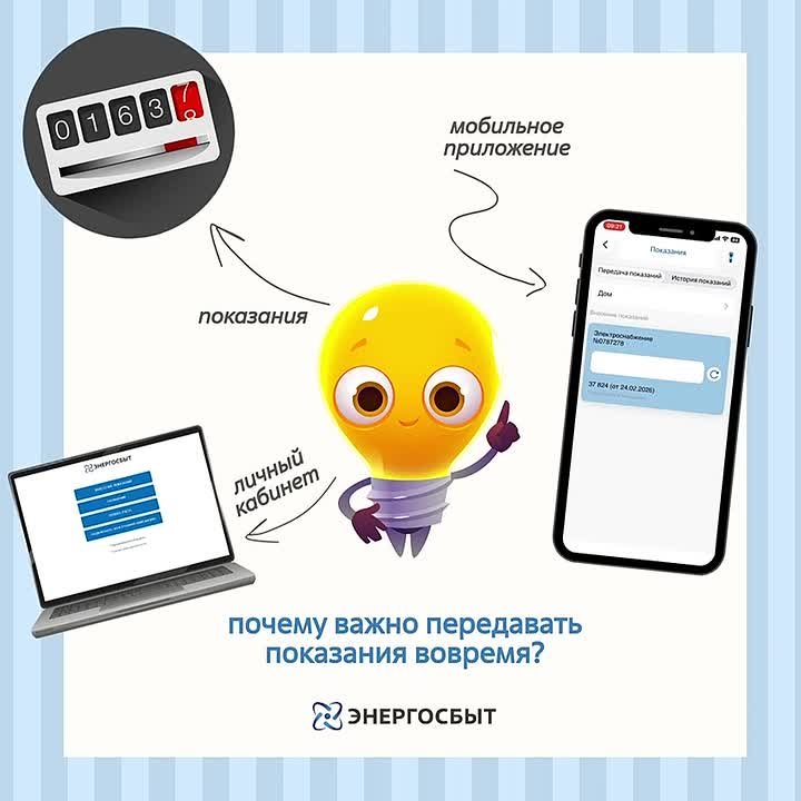 "Мой энергосбыт" информирует: передавать показания вовремя - это выгодно!