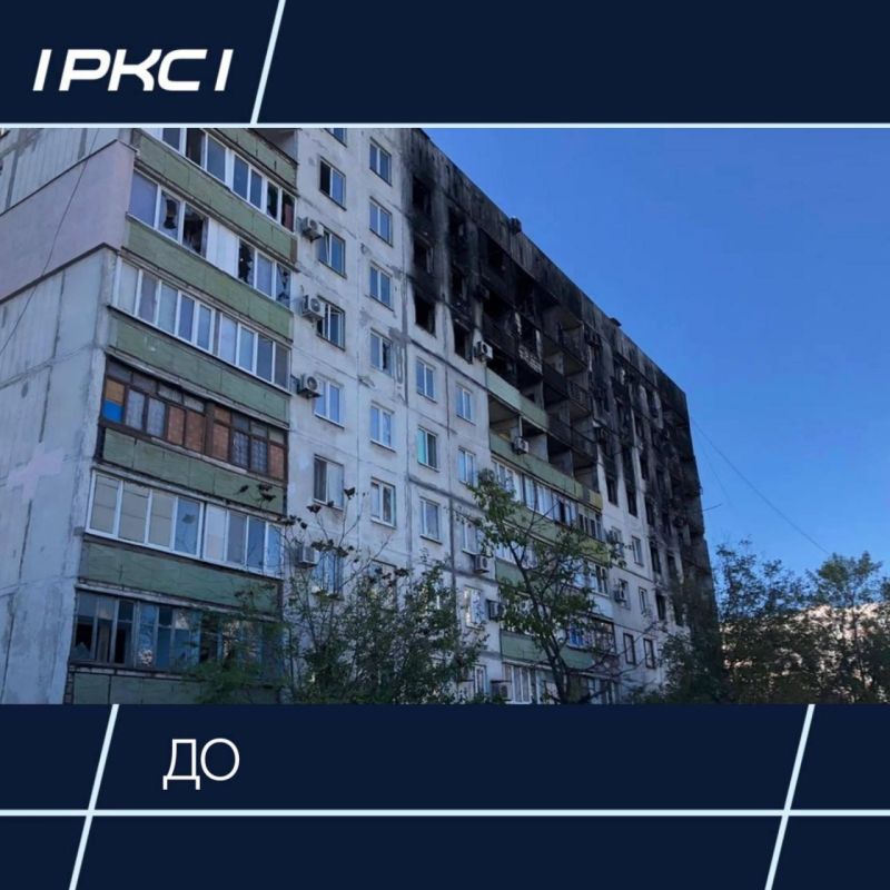 На улице Киевской в Мариуполе восстанавливается многоэтажный дом На улице Киевской в Мариуполе восстанавливается многоэтажный дом