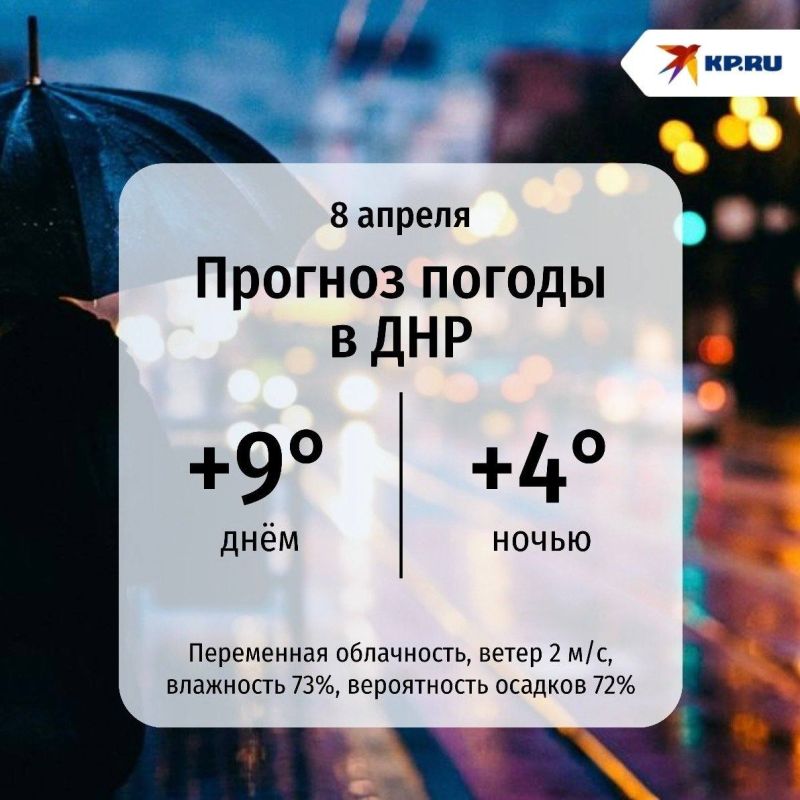 ДНР сегодня укуталась в серые облака