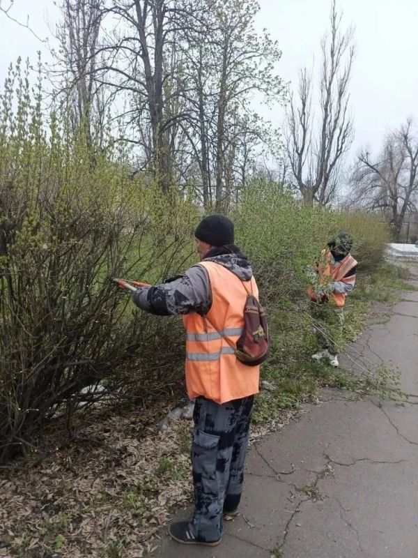 Коммунальщики Снежного продолжают благоустраивать территории общего пользования Коммунальщики Снежного продолжают благоустраивать территории общего пользования
